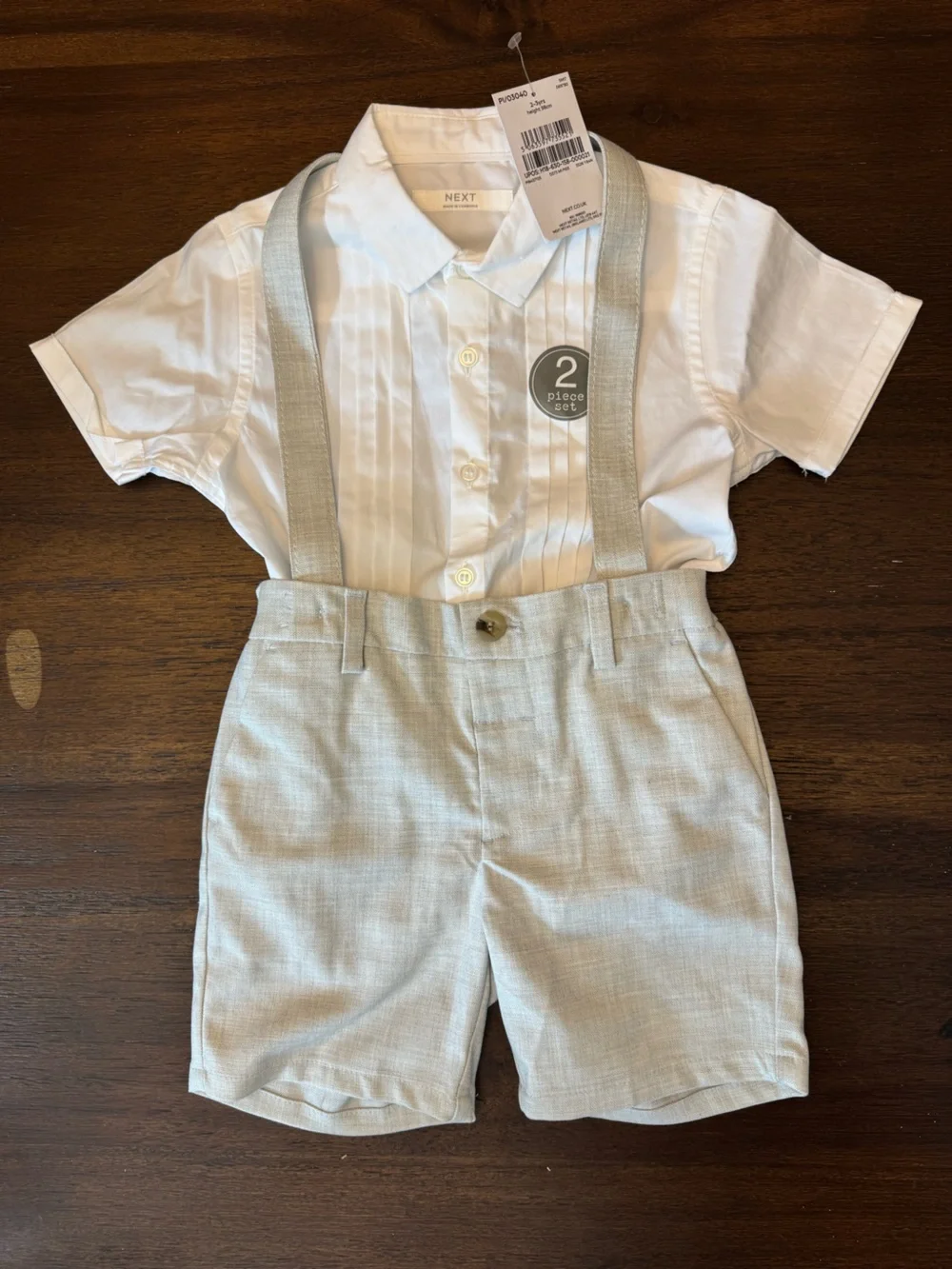 Toddler Boys Shirt, Shorts & Braces Set (2-3yrs)